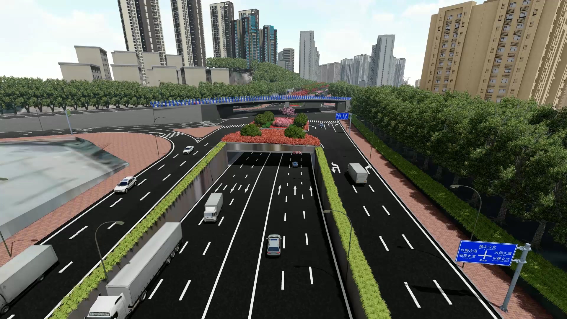 三纵线五台山立交至双山隧道段改造工程BIM应用